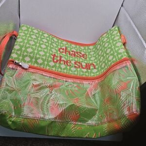 🌴 Initials, Inc. “Chase the Sun” Insulated Tote | Tropical | Clear Pocket | NWT